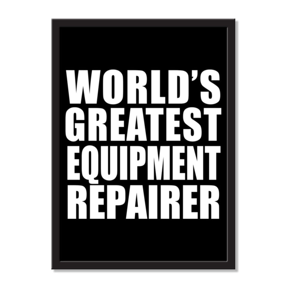 World's Greatest Equipment Repairer - Portrait Frame Photo Tile