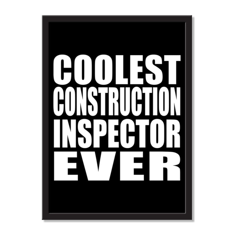 Coolest Construction Inspector Ever - Portrait Frame Photo Tile