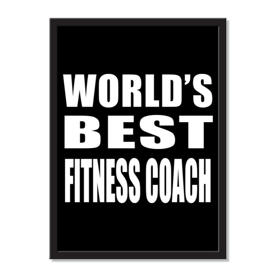 World's Best Fitness Coach - Portrait Frame Photo Tile