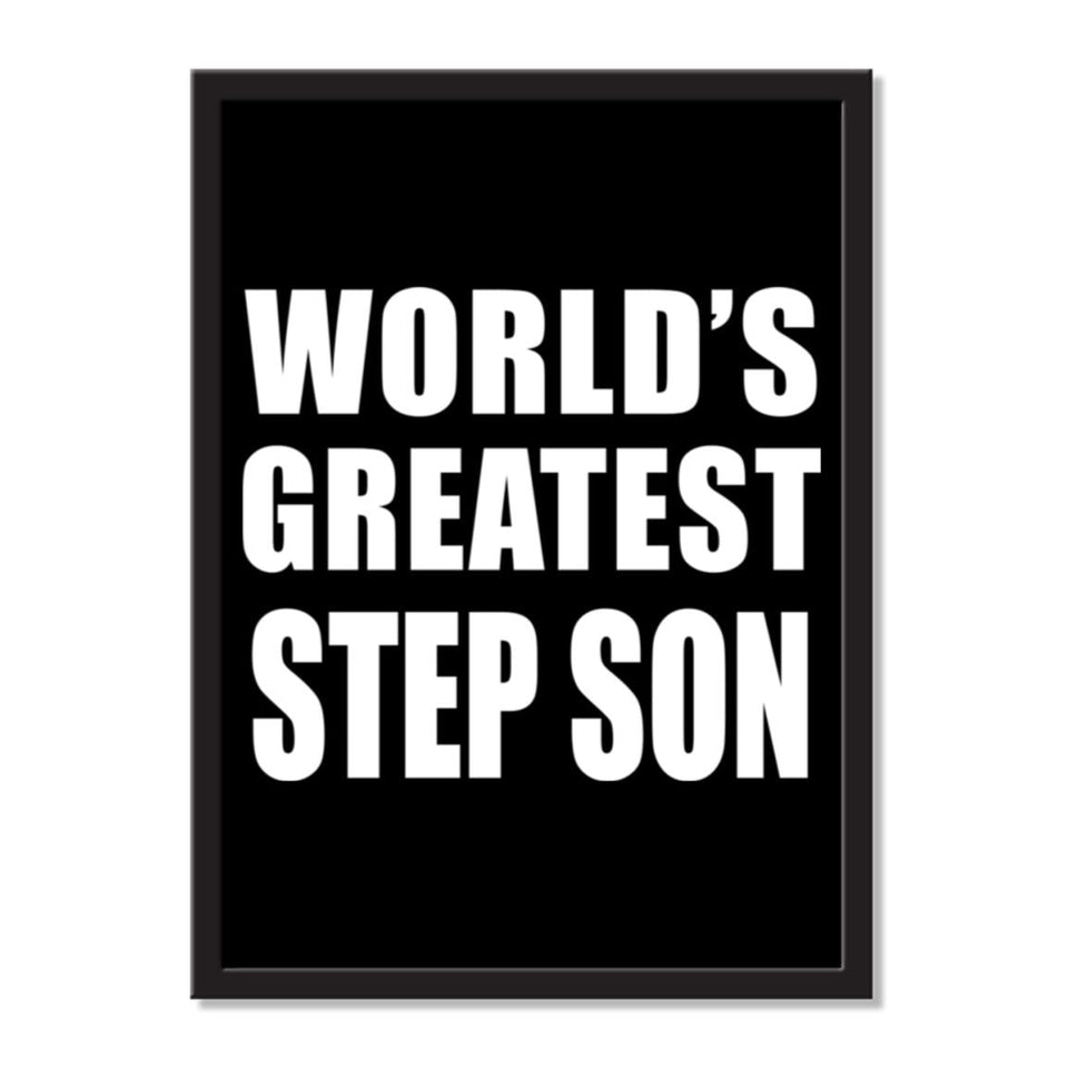 World's Greatest Step Son - Portrait Frame Photo Tile