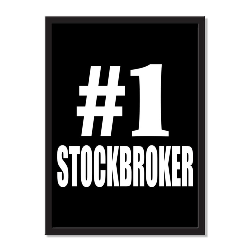Number One #1 Stockbroker - Portrait Frame Photo Tile