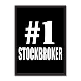 Number One #1 Stockbroker - Portrait Frame Photo Tile