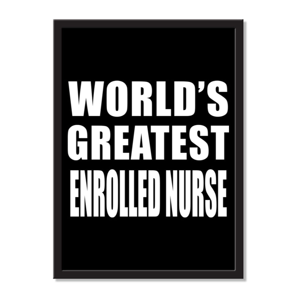 World's Greatest Enrolled Nurse - Portrait Frame Photo Tile