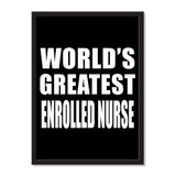 World's Greatest Enrolled Nurse - Portrait Frame Photo Tile