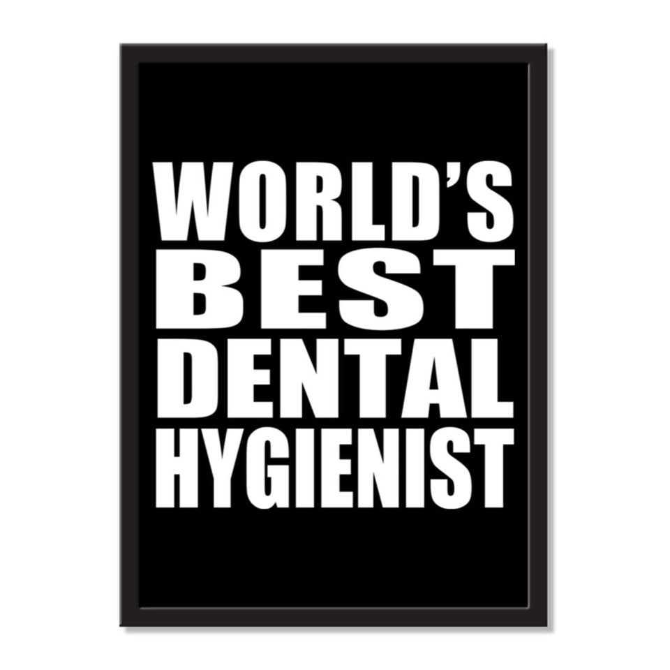 World's Best Dental Hygienist - Portrait Frame Photo Tile