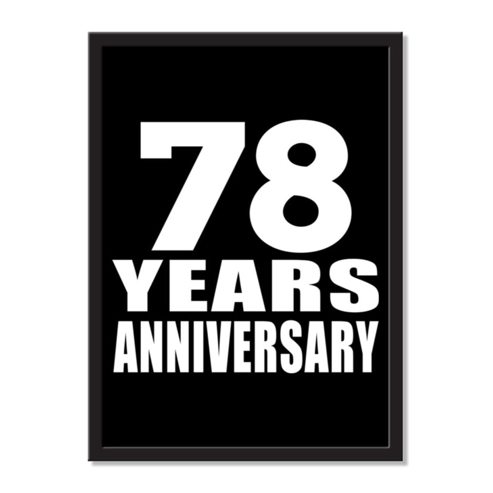 78 Years Anniversary - Portrait Frame Photo Tile