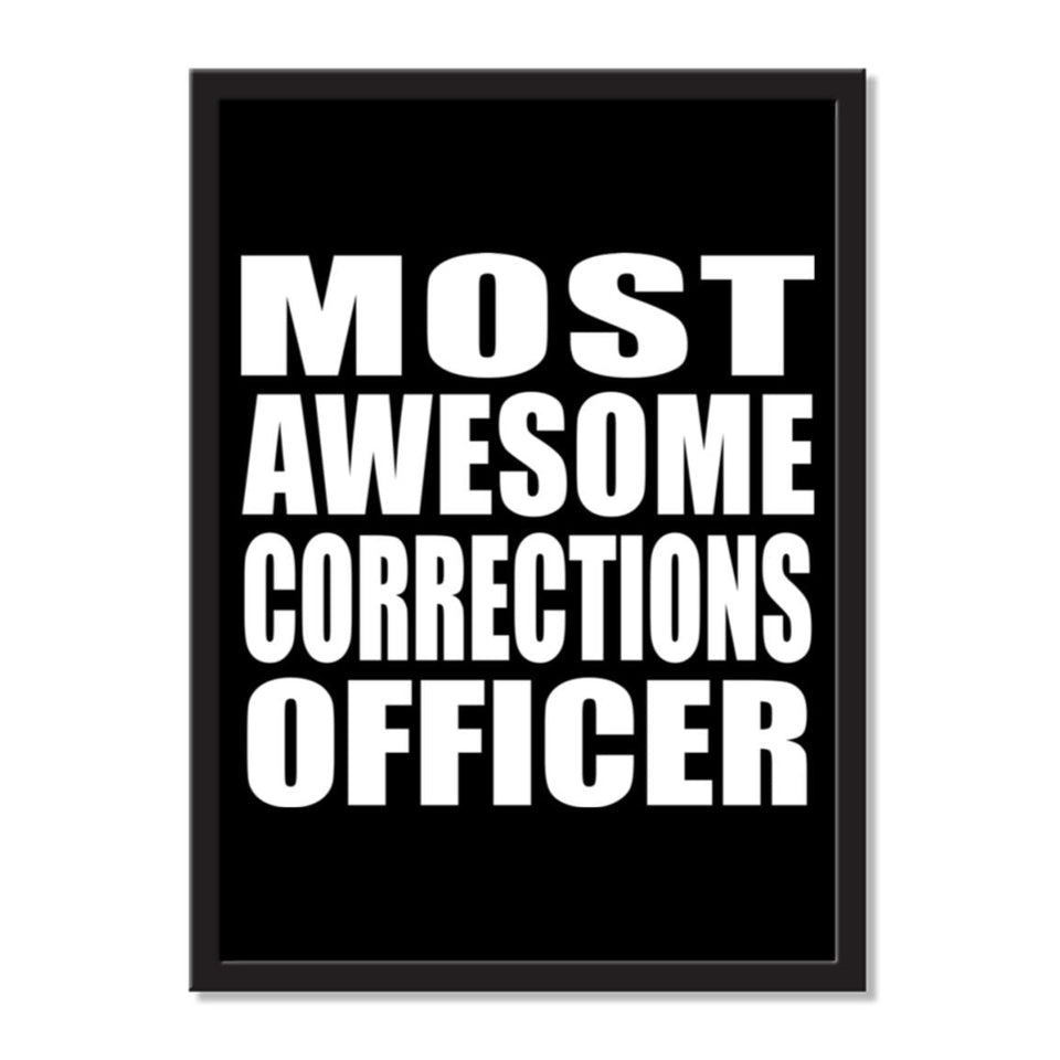 Most Awesome Corrections Officer - Portrait Frame Photo Tile