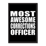 Most Awesome Corrections Officer - Portrait Frame Photo Tile