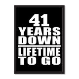41 Years Down Lifetime To Go - Portrait Frame Photo Tile