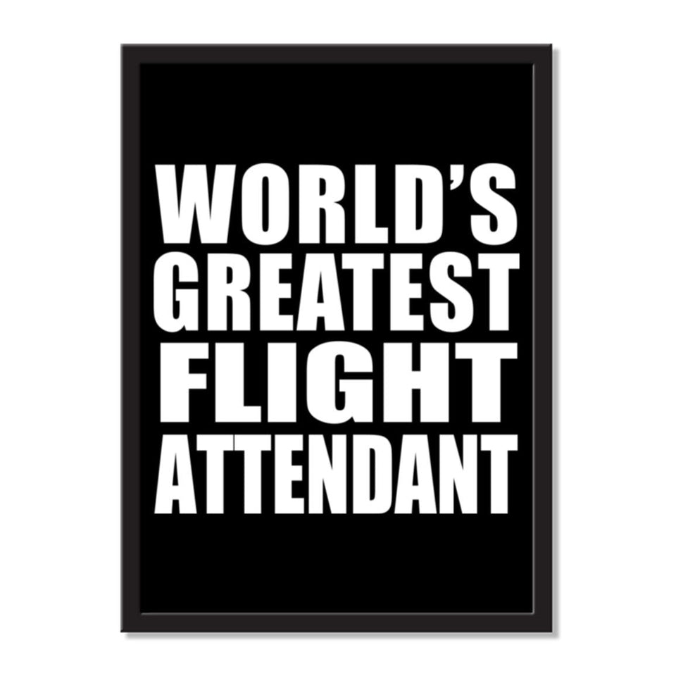 World's Greatest Flight Attendant - Portrait Frame Photo Tile