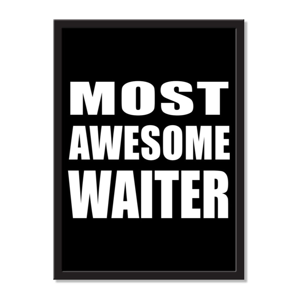Most Awesome Waiter - Portrait Frame Photo Tile
