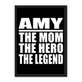 Amy The Mom The Hero The Legend - Portrait Frame Photo Tile