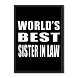 World's Best Sister In Law - Portrait Frame Photo Tile