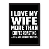I Love My Wife More Than Coffee Roasting ...Yes, She Bought Me This - Portrait Frame Photo Tile
