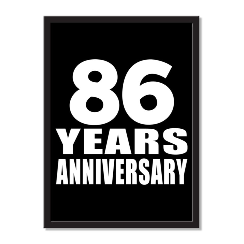 86 Years Anniversary - Portrait Frame Photo Tile