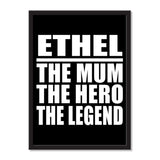 Ethel The Mum The Hero The Legend - Portrait Frame Photo Tile