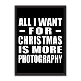 All I Want For Christmas Is More Photography - Portrait Frame Photo Tile
