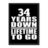 34 Years Down Lifetime To Go - Portrait Frame Photo Tile