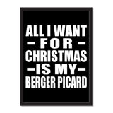 All I Want For Christmas Is My Berger Picard - Portrait Frame Photo Tile