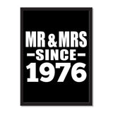 Mr & Mrs Since 1976 - Portrait Frame Photo Tile