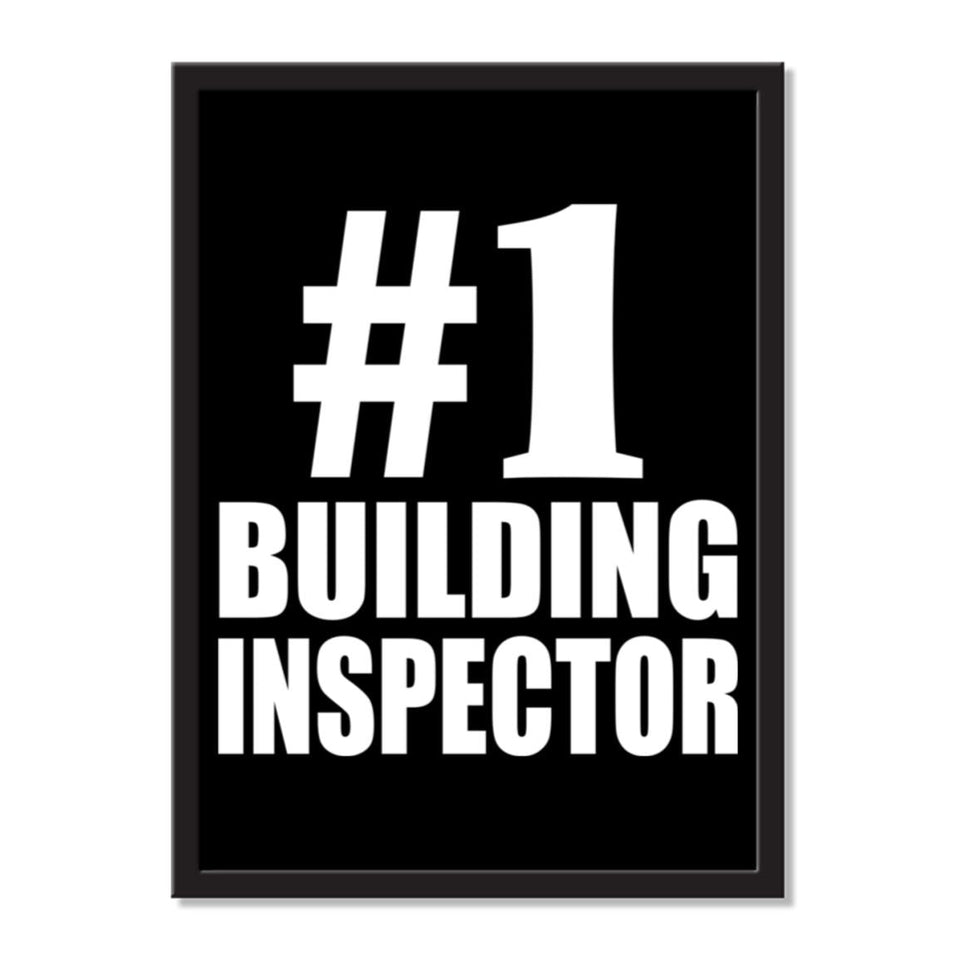 Number One #1 Building Inspector - Portrait Frame Photo Tile