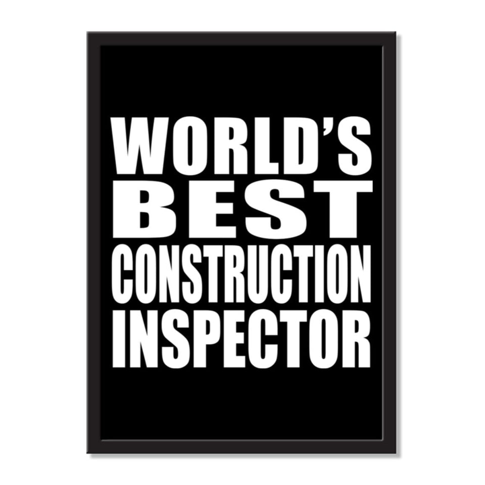 World's Best Construction Inspector - Portrait Frame Photo Tile