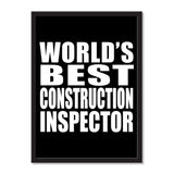 World's Best Construction Inspector - Portrait Frame Photo Tile