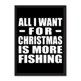 All I Want For Christmas Is More Fishing - Portrait Frame Photo Tile