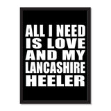 All I Need Is Love And My Lancashire Heeler - Portrait Frame Photo Tile