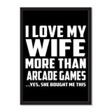 I Love My Wife More Than Arcade Games ...Yes, She Bought Me This - Portrait Frame Photo Tile