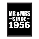Mr & Mrs Since 1956 - Portrait Frame Photo Tile