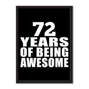 72 Years Of Being Awesome - Portrait Frame Photo Tile
