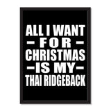 All I Want For Christmas Is My Thai Ridgeback - Portrait Frame Photo Tile