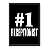 Number One #1 Receptionist - Portrait Frame Photo Tile