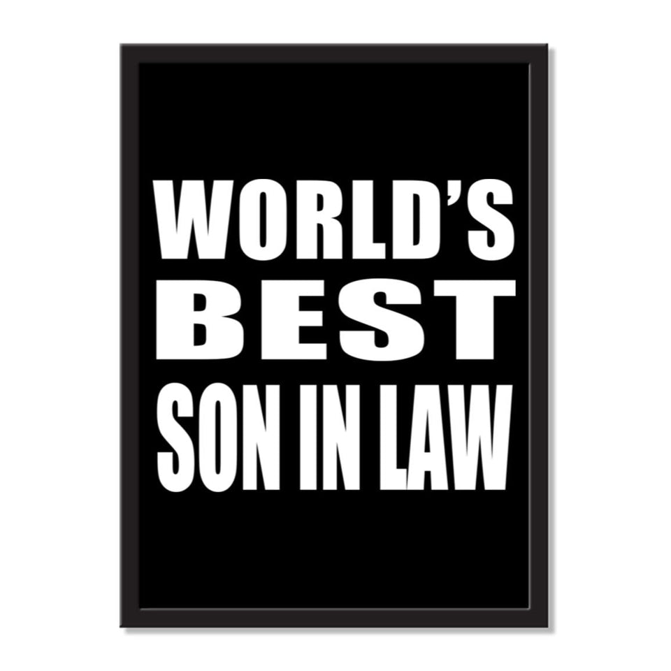 World's Best Son In Law - Portrait Frame Photo Tile