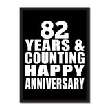 82 Years & Counting Happy Anniversary - Portrait Frame Photo Tile