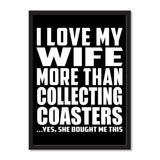 I Love My Wife More Than Collecting Coasters ...Yes, She Bought Me This - Portrait Frame Photo Tile
