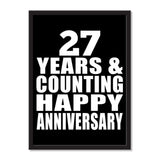 27 Years & Counting Happy Anniversary - Portrait Frame Photo Tile