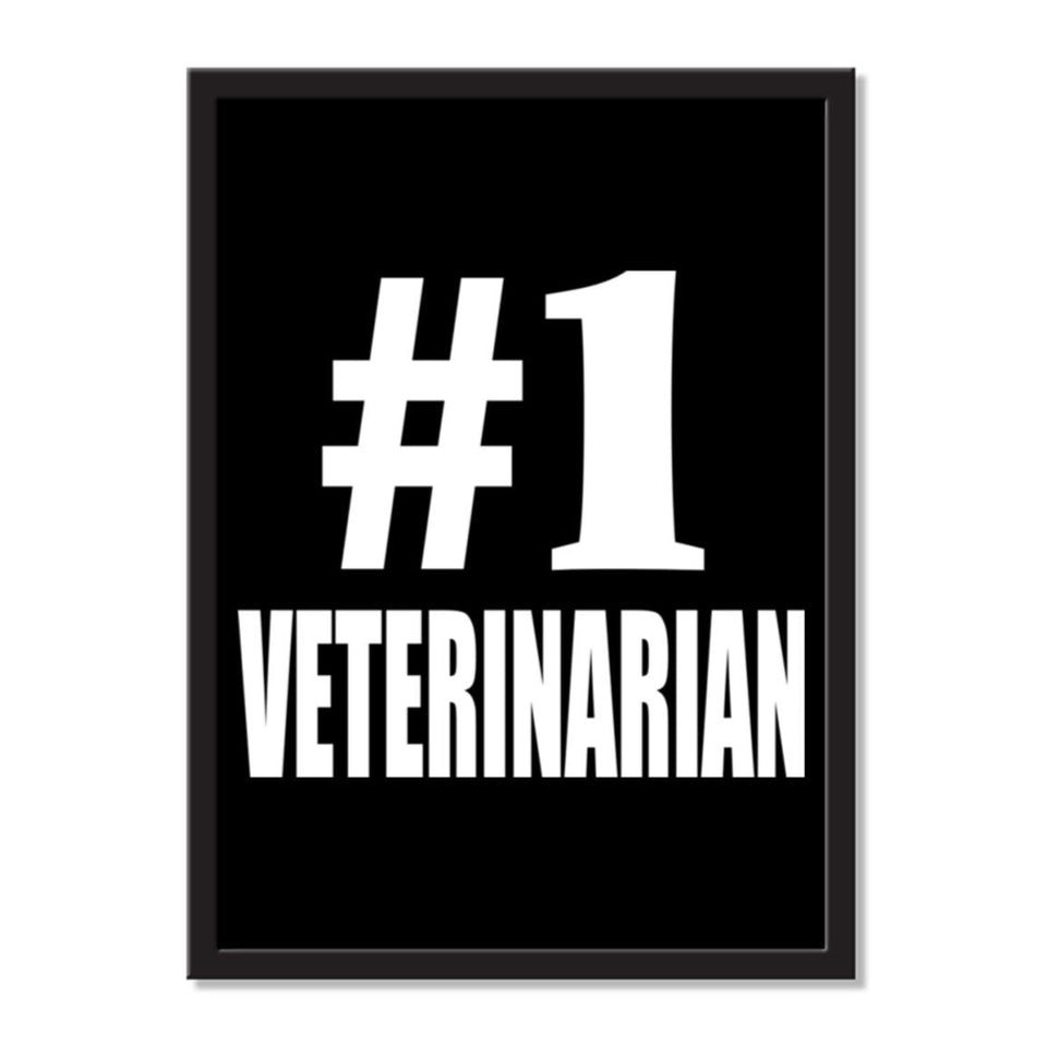 Number One #1 Veterinarian - Portrait Frame Photo Tile