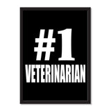Number One #1 Veterinarian - Portrait Frame Photo Tile
