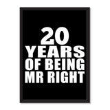20 Years Of Being Mr Right - Portrait Frame Photo Tile