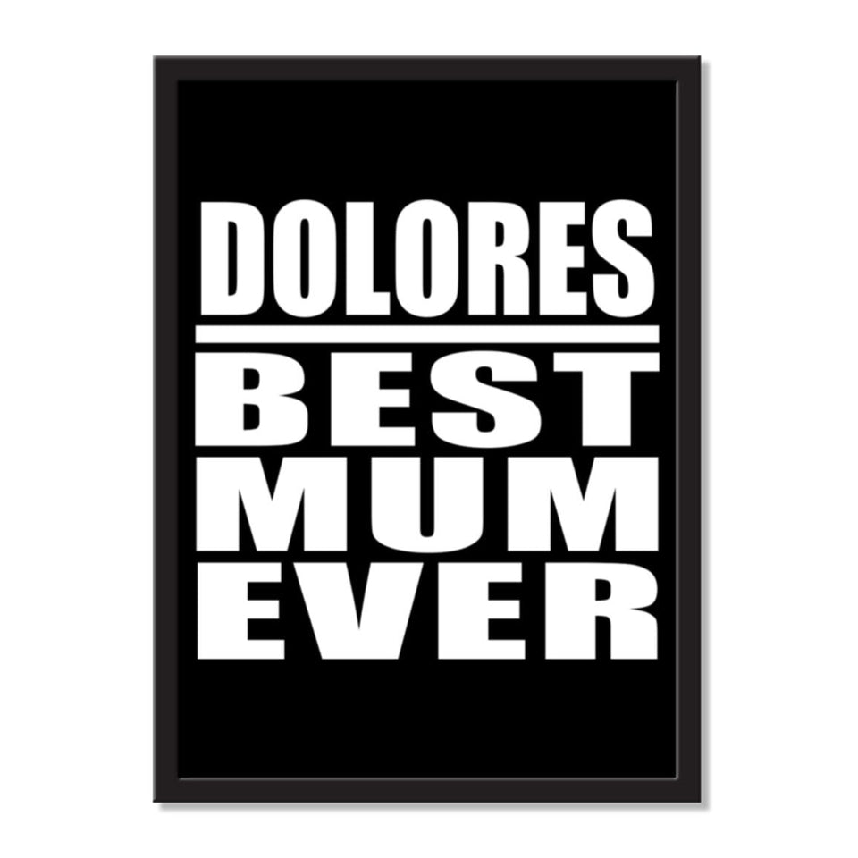 Dolores Best Mum Ever - Portrait Frame Photo Tile