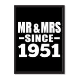 Mr & Mrs Since 1951 - Portrait Frame Photo Tile