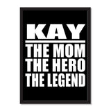 Kay The Mom The Hero The Legend - Portrait Frame Photo Tile
