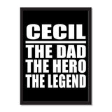 Cecil The Dad The Hero The Legend - Portrait Frame Photo Tile