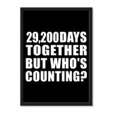 80th Anniversary 29,200 Days Together But Who's Counting - Portrait Frame Photo Tile