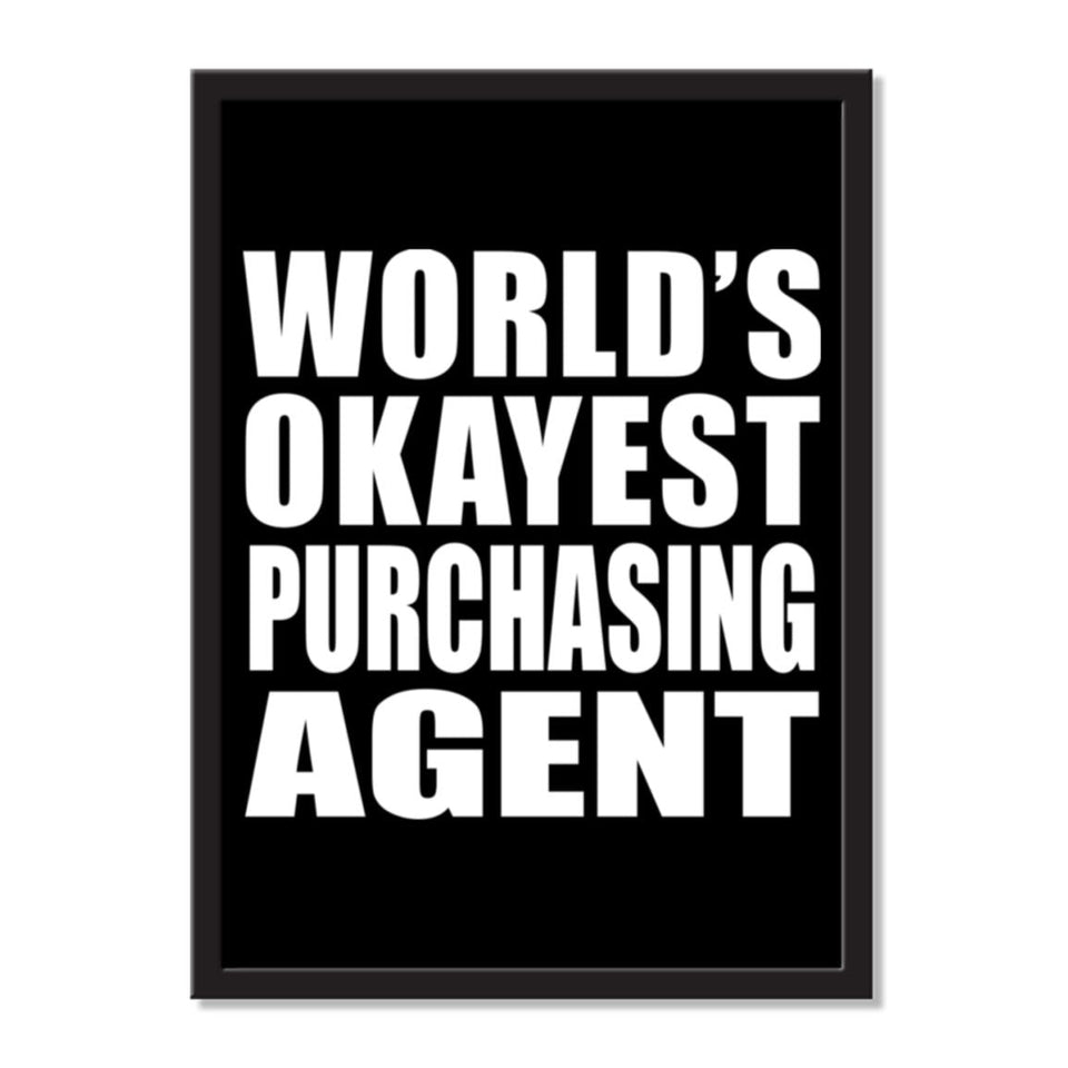 World's Okayest Purchasing Agent - Portrait Frame Photo Tile