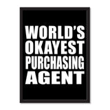 World's Okayest Purchasing Agent - Portrait Frame Photo Tile