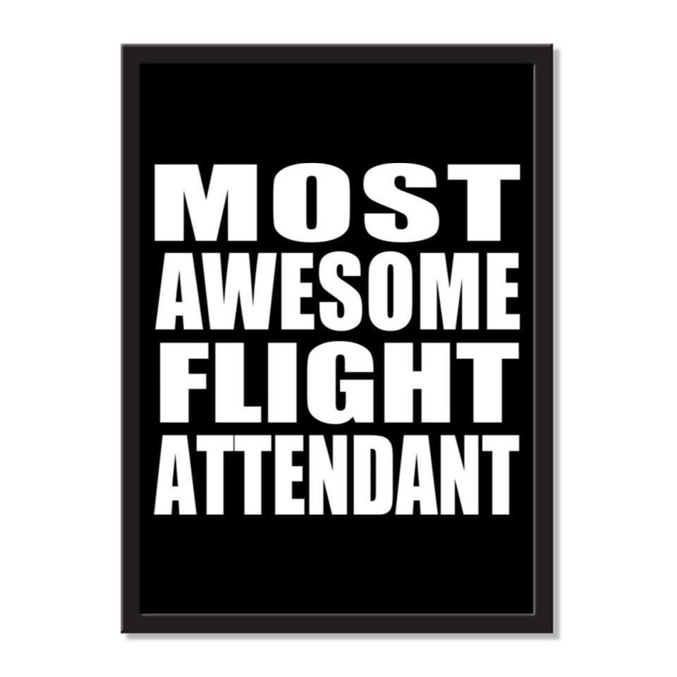 Most Awesome Flight Attendant - Portrait Frame Photo Tile