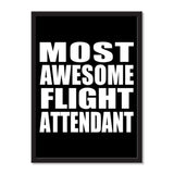Most Awesome Flight Attendant - Portrait Frame Photo Tile
